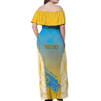 Personalised Vanuatu Sanma Day Off Shoulder Maxi Dress Special Style - Polynesian Pride