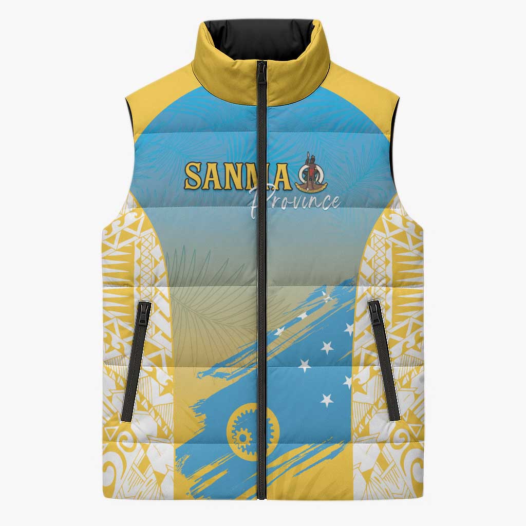 Personalised Vanuatu Sanma Day Sleeveless Puffer Jacket Special Style - Polynesian Pride