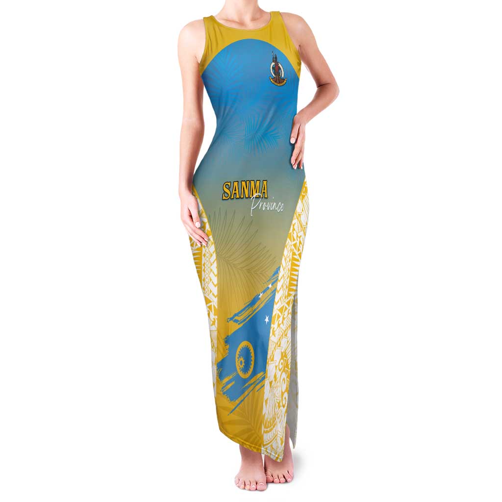 Personalised Vanuatu Sanma Day Tank Maxi Dress Special Style - Polynesian Pride