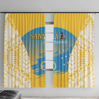 Vanuatu Sanma Day Window Curtain Special Style LT05 With Hooks Yellow - Polynesian Pride