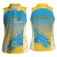 Personalised Vanuatu Sanma Day Women Sleeveless Polo Shirt Special Style - Polynesian Pride