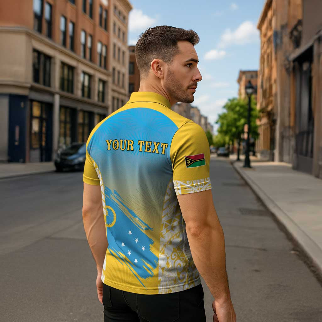 Personalised Vanuatu Sanma Day Zipper Polo Shirt Special Style - Polynesian Pride