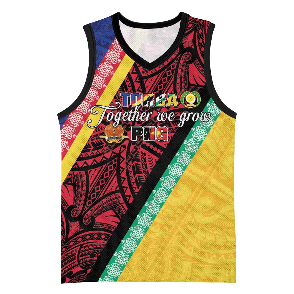 Love Torba PNG Day Basketball Jersey Together We Grow - Polynesian Pride