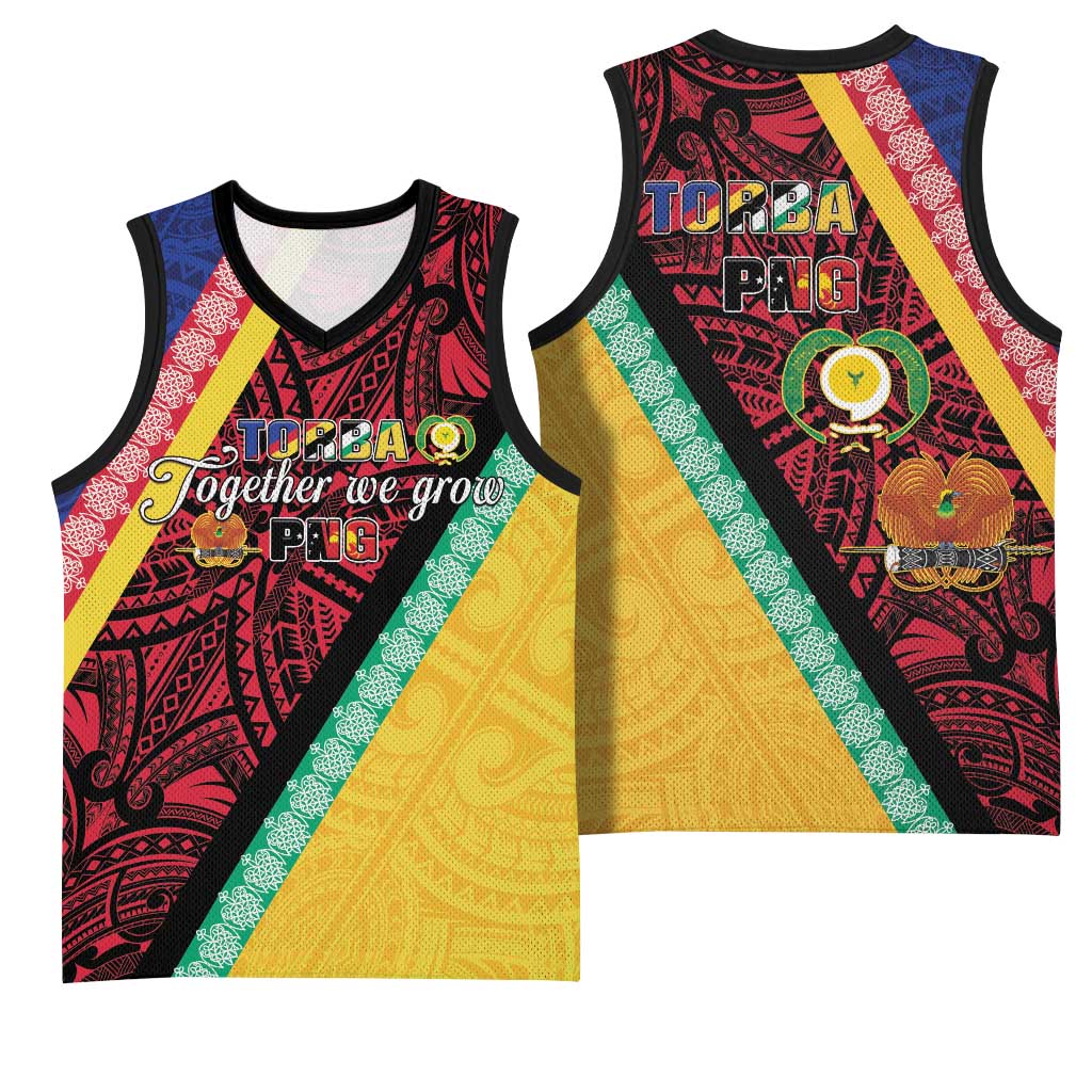 Love Torba PNG Day Basketball Jersey Together We Grow - Polynesian Pride