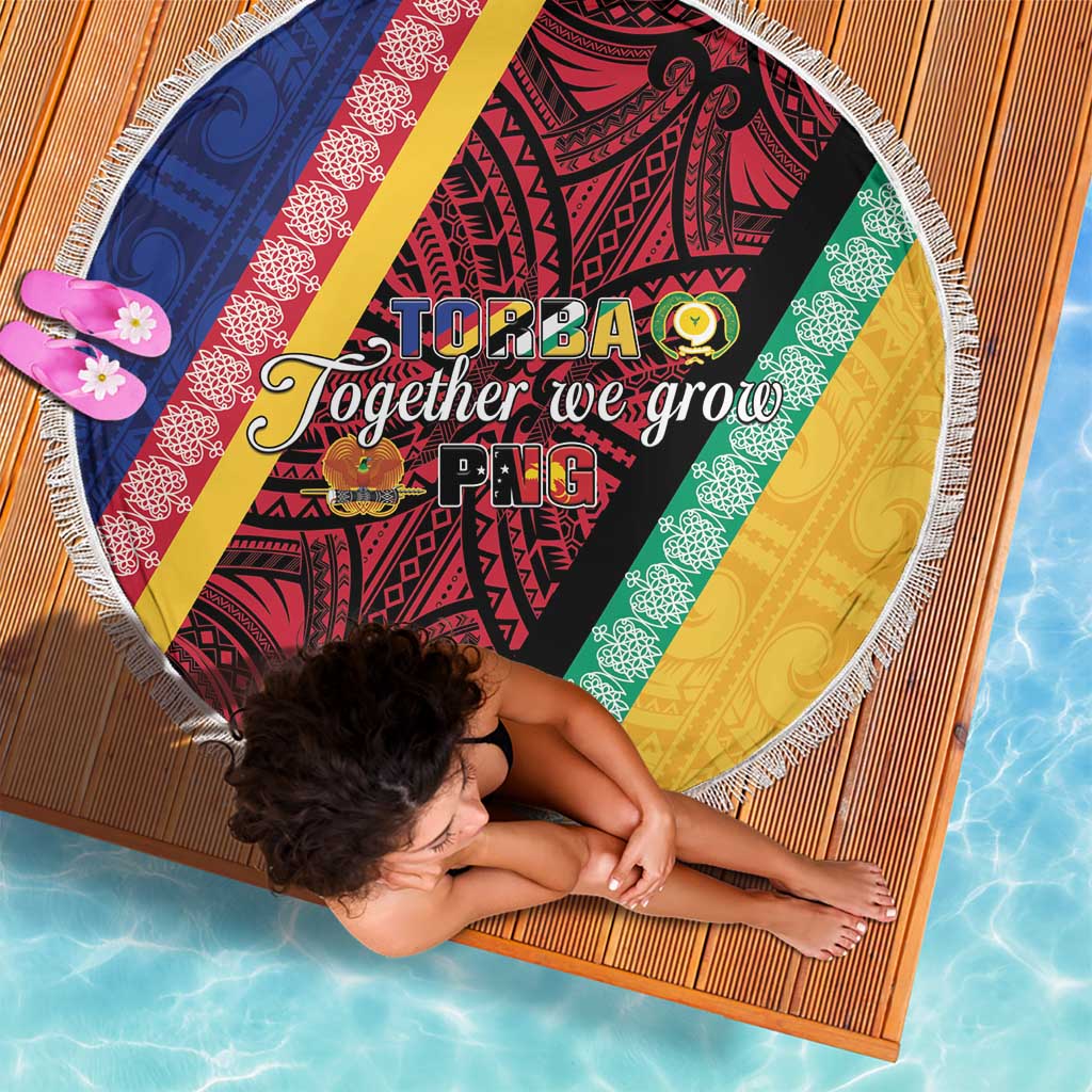Love Torba PNG Day Beach Blanket Together We Grow - Polynesian Pride