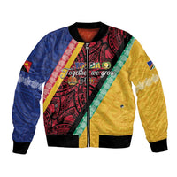 Love Torba PNG Day Bomber Jacket Together We Grow - Polynesian Pride
