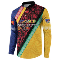 Love Torba PNG Day Button Sweatshirt Together We Grow - Polynesian Pride