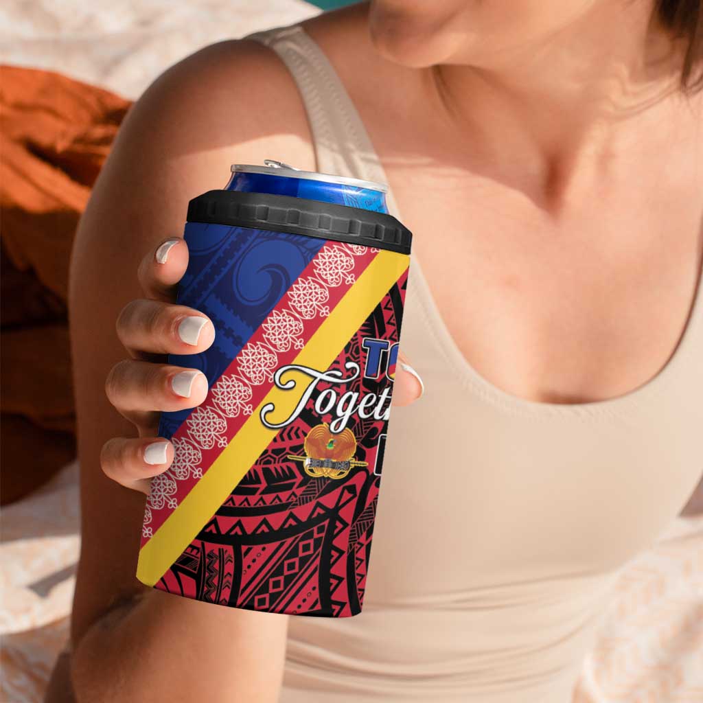 Love Torba PNG Day 4 in 1 Can Cooler Tumbler Together We Grow - Polynesian Pride