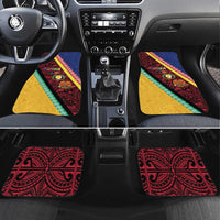 Love Torba PNG Day Car Mats Together We Grow LT05 Set 4pcs Colorful - Polynesian Pride