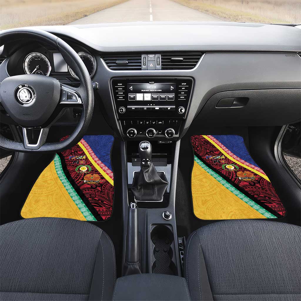 Love Torba PNG Day Car Mats Together We Grow LT05 Set 2pcs - Front Colorful - Polynesian Pride