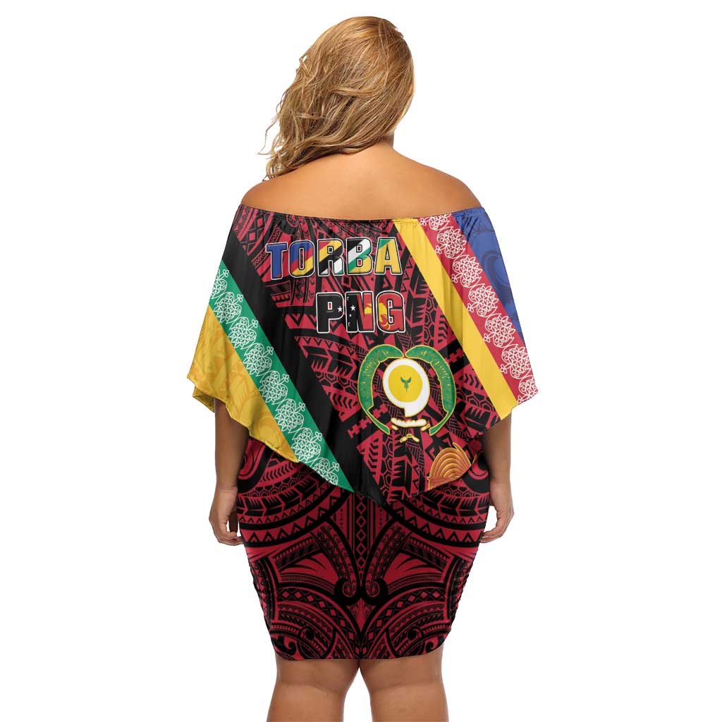 Love Torba PNG Day Family Matching Off Shoulder Short Dress and Hawaiian Shirt Together We Grow - Polynesian Pride