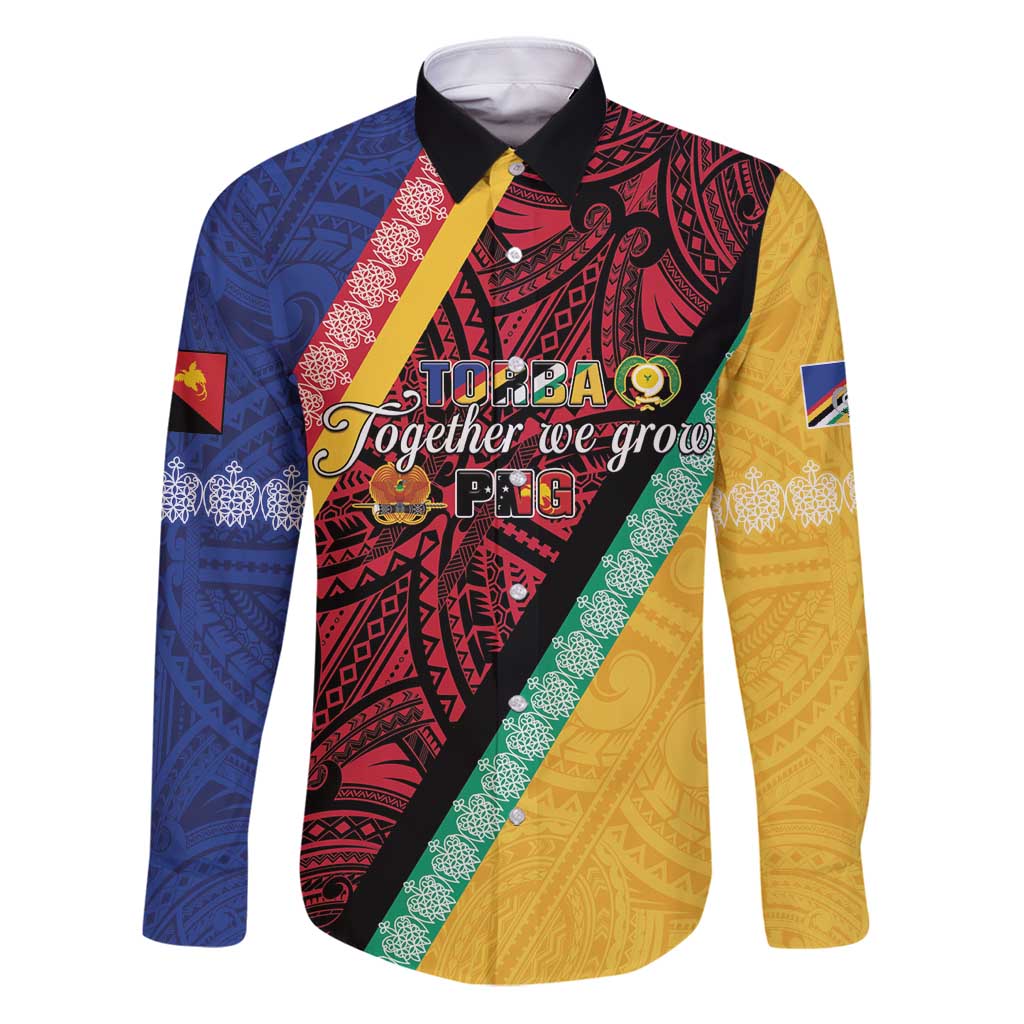 Love Torba PNG Day Family Matching Puletasi and Hawaiian Shirt Together We Grow - Polynesian Pride