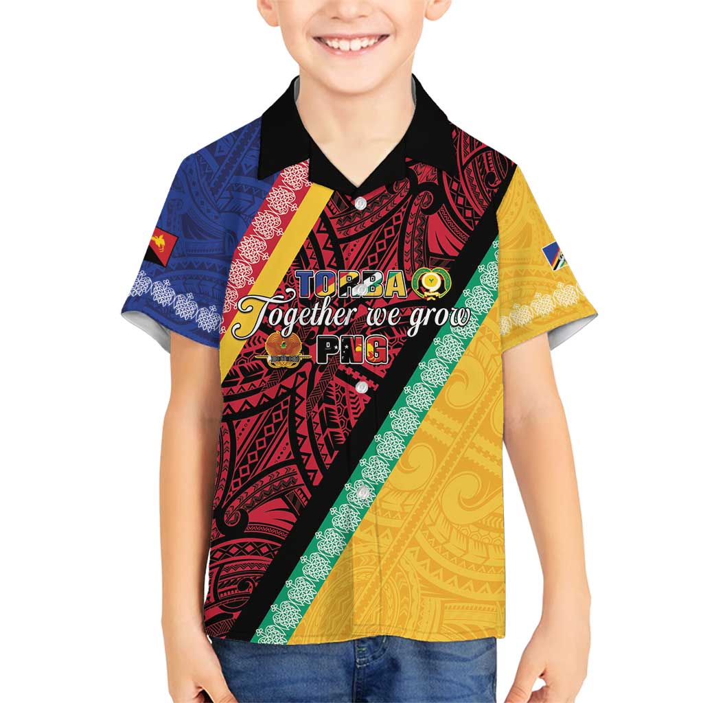 Love Torba PNG Day Family Matching Puletasi and Hawaiian Shirt Together We Grow - Polynesian Pride