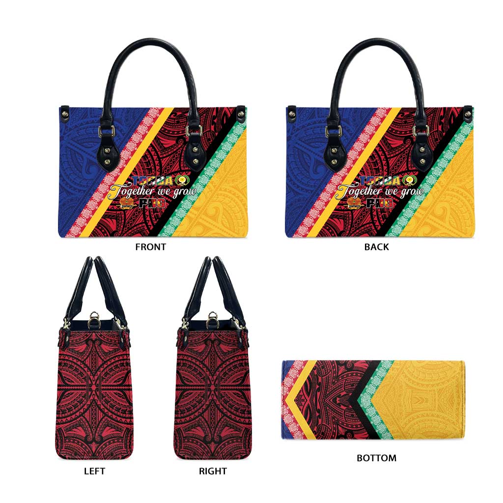 Love Torba PNG Day Leather Bag Together We Grow - Polynesian Pride