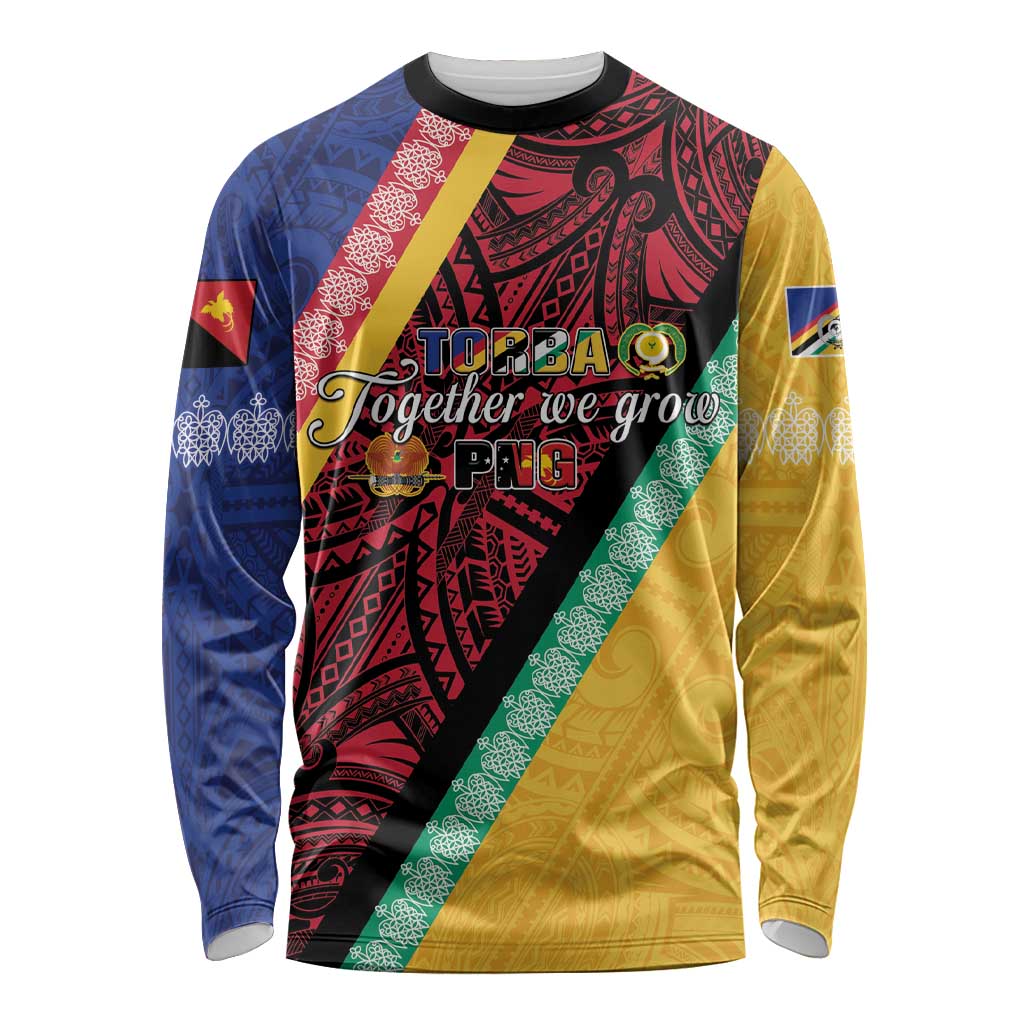 Love Torba PNG Day Long Sleeve Shirt Together We Grow - Polynesian Pride