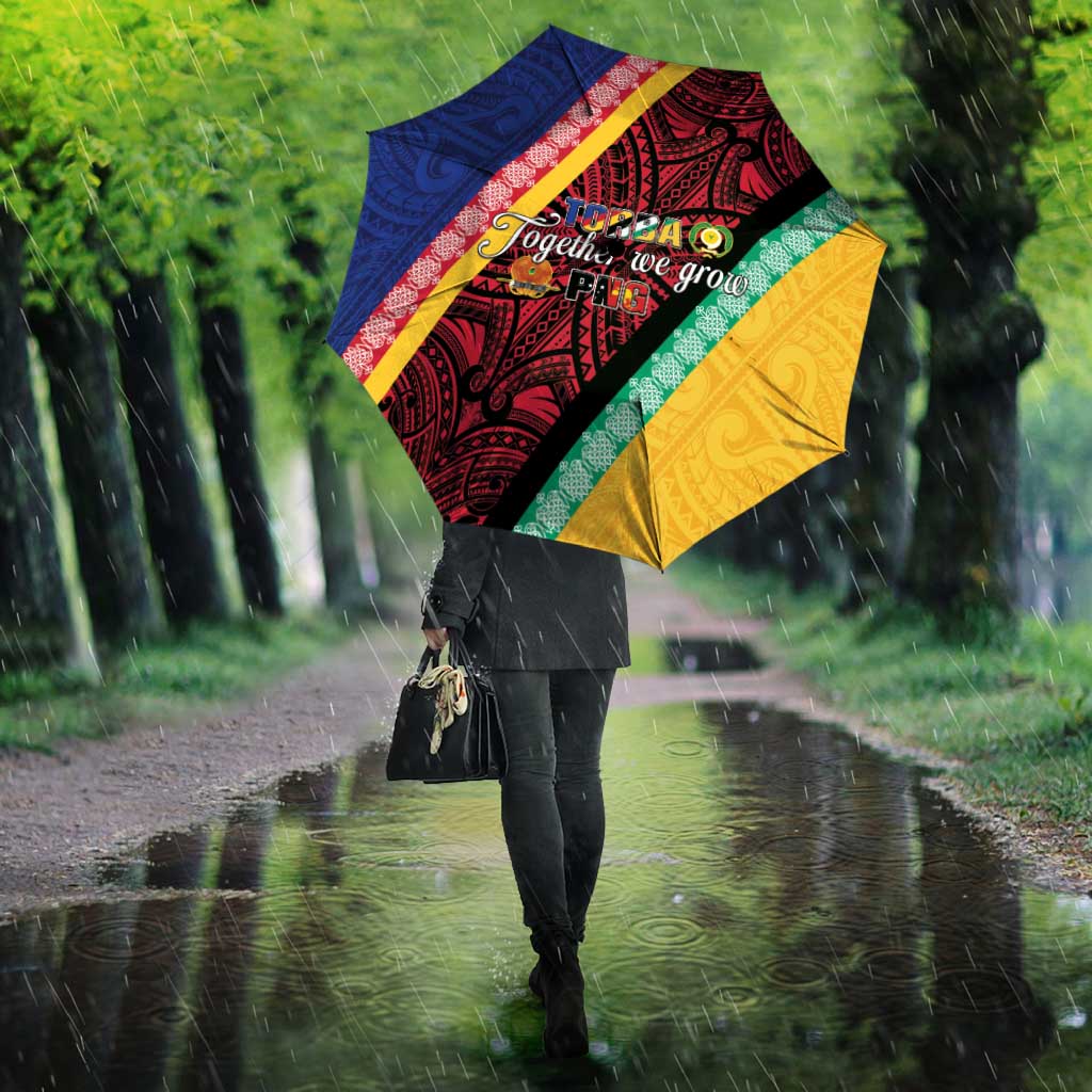 Love Torba PNG Day Umbrella Together We Grow - Polynesian Pride