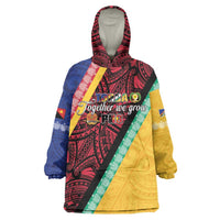 Love Torba PNG Day Wearable Blanket Hoodie Together We Grow - Polynesian Pride