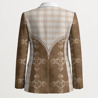 Beige Hawaii Paniolo Quilt Motif Blazer LT05 - Polynesian Pride