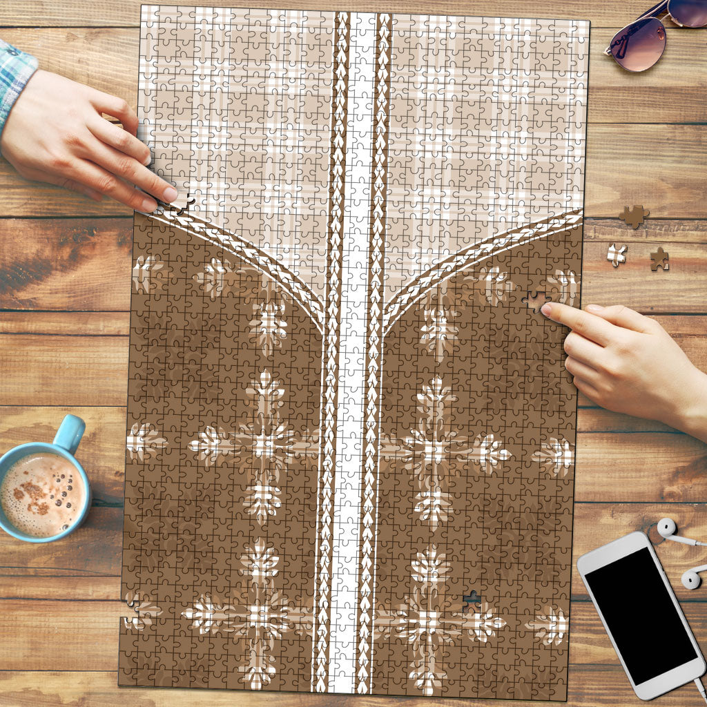 Beige Hawaii Paniolo Quilt Motif Puzzle