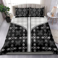 Black Hawaii Paniolo Quilt Motif Bedding Set LT05 - Polynesian Pride