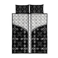 Black Hawaii Paniolo Quilt Motif Quilt Bed Set LT05 - Polynesian Pride