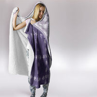 Purple Hawaii Paniolo Quilt Motif Hooded Blanket LT05 - Polynesian Pride