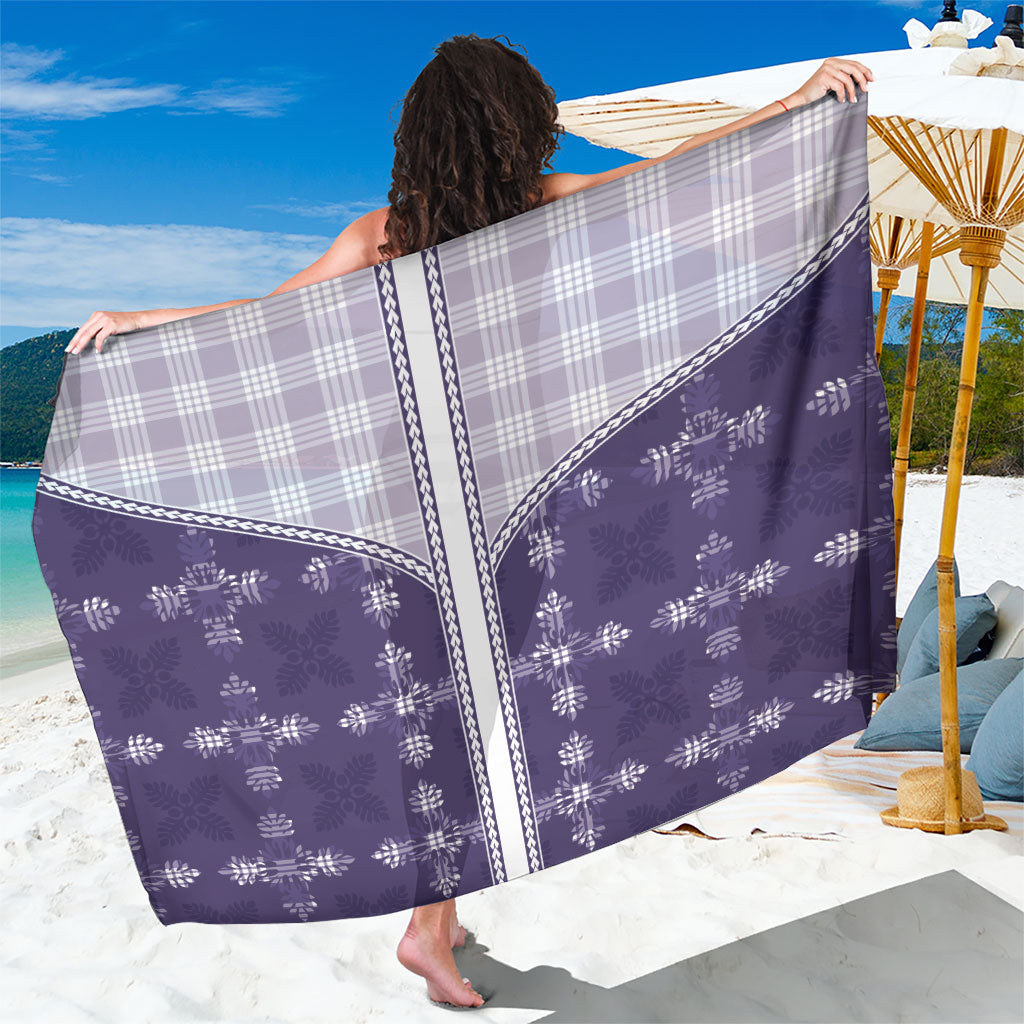 Purple Hawaii Paniolo Quilt Motif Sarong LT05 One Size 44 x 66 inches Purple - Polynesian Pride
