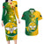 Papua New Guinea Enga Province Couples Matching Long Sleeve Bodycon Dress and Hawaiian Shirt Mix Coat Of Arms Polynesian Pattern LT05 Green - Polynesian Pride