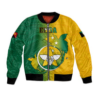 Personalized Papua New Guinea Enga Province Bomber Jacket Mix Coat Of Arms Polynesian Pattern LT05 Unisex Green - Polynesian Pride