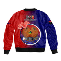 Papua New Guinea Central Province Bomber Jacket Mix Coat Of Arms Polynesian Pattern LT05 - Polynesian Pride