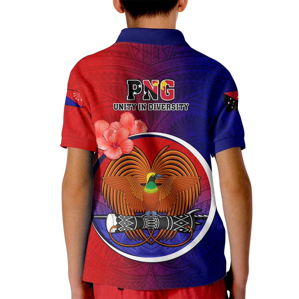 Papua New Guinea Central Province Kid Polo Shirt Mix Coat Of Arms Polynesian Pattern LT05 - Polynesian Pride