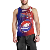 Papua New Guinea Central Province Men Tank Top Mix Coat Of Arms Polynesian Pattern LT05 - Polynesian Pride
