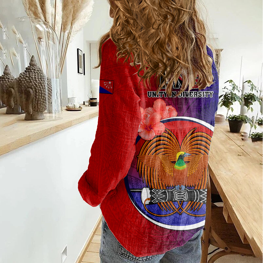 Papua New Guinea Central Province Women Casual Shirt Mix Coat Of Arms Polynesian Pattern LT05 - Polynesian Pride