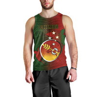 Personalized Papua New Guinea Chimbu Province Men Tank Top Mix Coat Of Arms Polynesian Pattern LT05 - Polynesian Pride