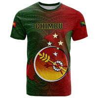 Personalized Papua New Guinea Chimbu Province T Shirt Mix Coat Of Arms Polynesian Pattern LT05 Red - Polynesian Pride