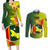 Papua New Guinea Oro Province Couples Matching Long Sleeve Bodycon Dress and Long Sleeve Button Shirts Mix Coat Of Arms Polynesian Pattern LT05 Yellow - Polynesian Pride