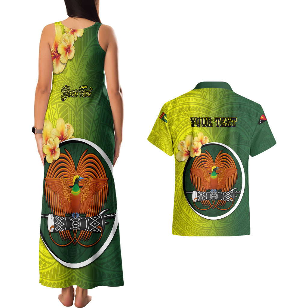 Personalized Papua New Guinea Oro Province Couples Matching Tank Maxi Dress and Hawaiian Shirt Mix Coat Of Arms Polynesian Pattern LT05 - Polynesian Pride