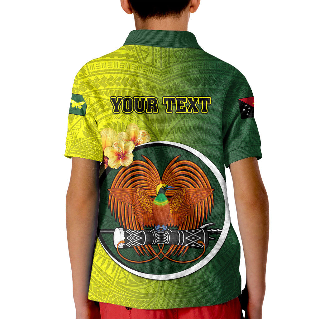 Personalized Papua New Guinea Oro Province Kid Polo Shirt Mix Coat Of Arms Polynesian Pattern LT05 - Polynesian Pride