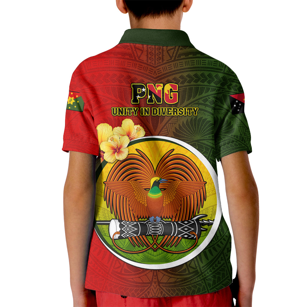 Papua New Guinea Eastern Highlands Province Kid Polo Shirt Mix Coat Of Arms Polynesian Pattern LT05 - Polynesian Pride