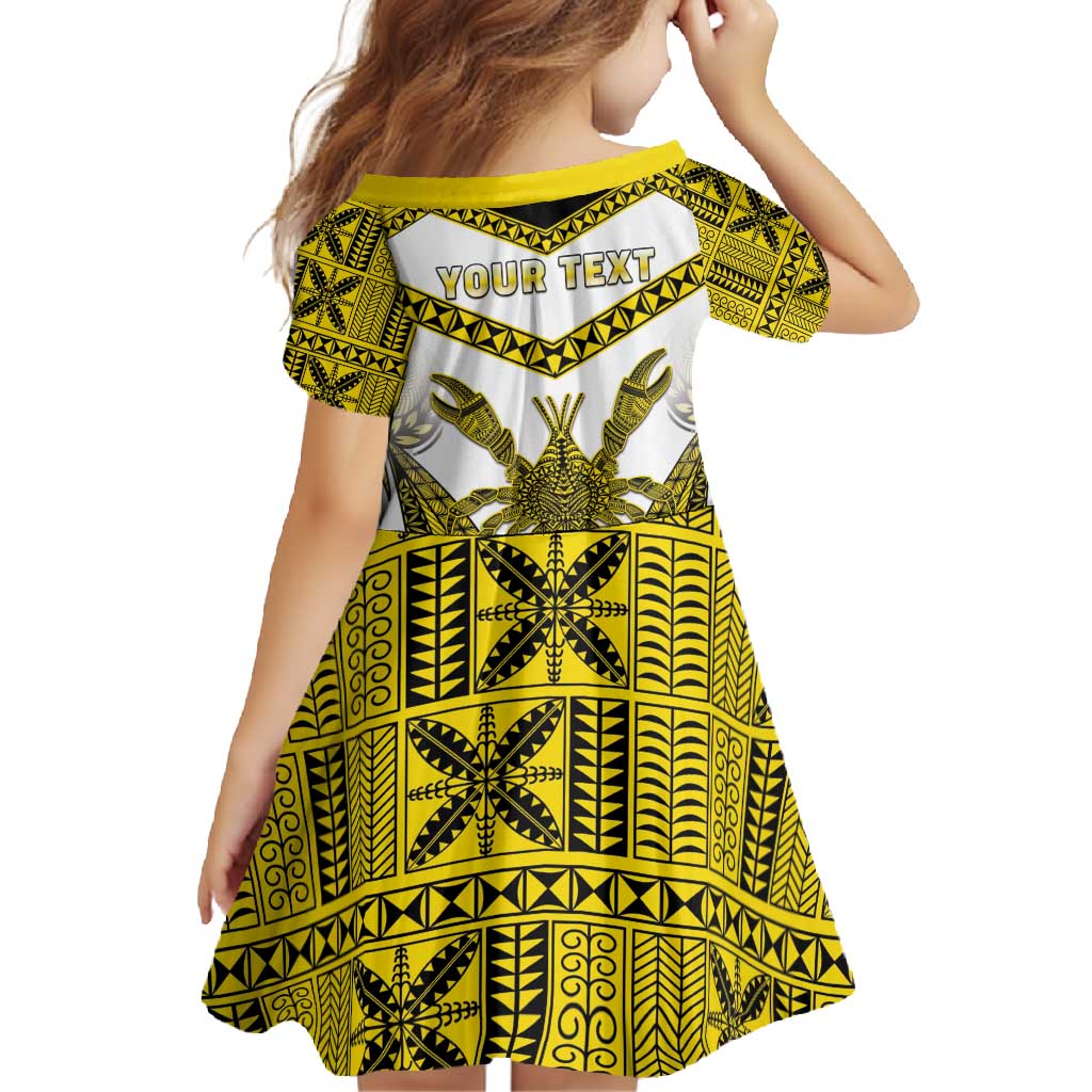 Personalised Niue The Rock Of Polynesia Family Matching Long Sleeve Bodycon Dress and Hawaiian Shirt Peniamina Gospel Day Yellow Version