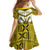 Personalised Niue The Rock Of Polynesia Family Matching Mermaid Dress and Hawaiian Shirt Peniamina Gospel Day Yellow Version