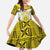 Personalised Niue The Rock Of Polynesia Family Matching Off Shoulder Maxi Dress and Hawaiian Shirt Peniamina Gospel Day Yellow Version