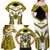 Personalised Niue The Rock Of Polynesia Family Matching Off Shoulder Maxi Dress and Hawaiian Shirt Peniamina Gospel Day Yellow Version