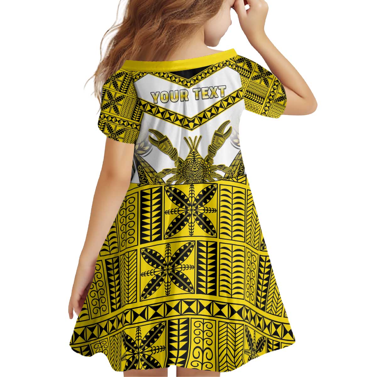 Personalised Niue The Rock Of Polynesia Family Matching Puletasi and Hawaiian Shirt Peniamina Gospel Day Yellow Version LT05 - Polynesian Pride