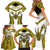 Personalised Niue The Rock Of Polynesia Family Matching Short Sleeve Bodycon Dress and Hawaiian Shirt Peniamina Gospel Day Yellow Version