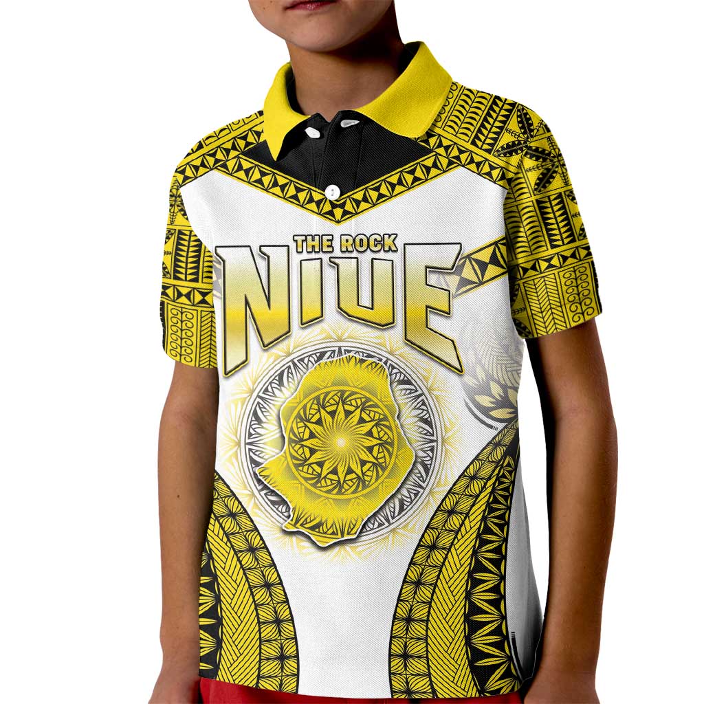 Personalised Niue The Rock Of Polynesia Kid Polo Shirt Peniamina Gospel Day Yellow Version LT05 Kid Yellow - Polynesian Pride