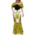 Personalised Niue The Rock Of Polynesia Mermaid Dress Peniamina Gospel Day Yellow Version