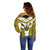 Personalised Niue The Rock Of Polynesia Off Shoulder Sweater Peniamina Gospel Day Yellow Version