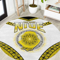 Niue The Rock Of Polynesia Round Carpet Peniamina Gospel Day Yellow Version LT05 Yellow - Polynesian Pride