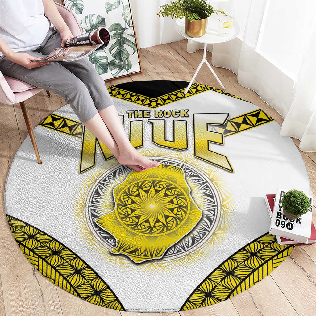 Niue The Rock Of Polynesia Round Carpet Peniamina Gospel Day Yellow Version LT05 - Polynesian Pride